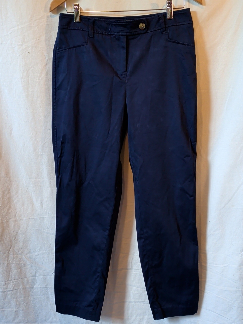 Jones New York Deep Navy Front-Closure Pants